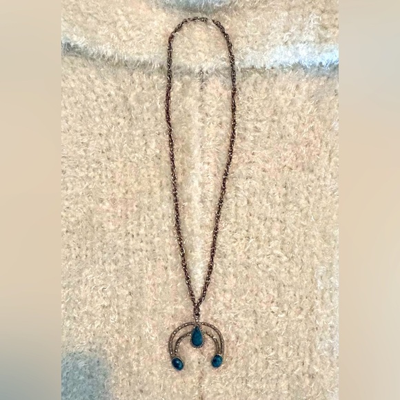 Vintage Turquoise horseshoe necklace - Picture 2 of 4